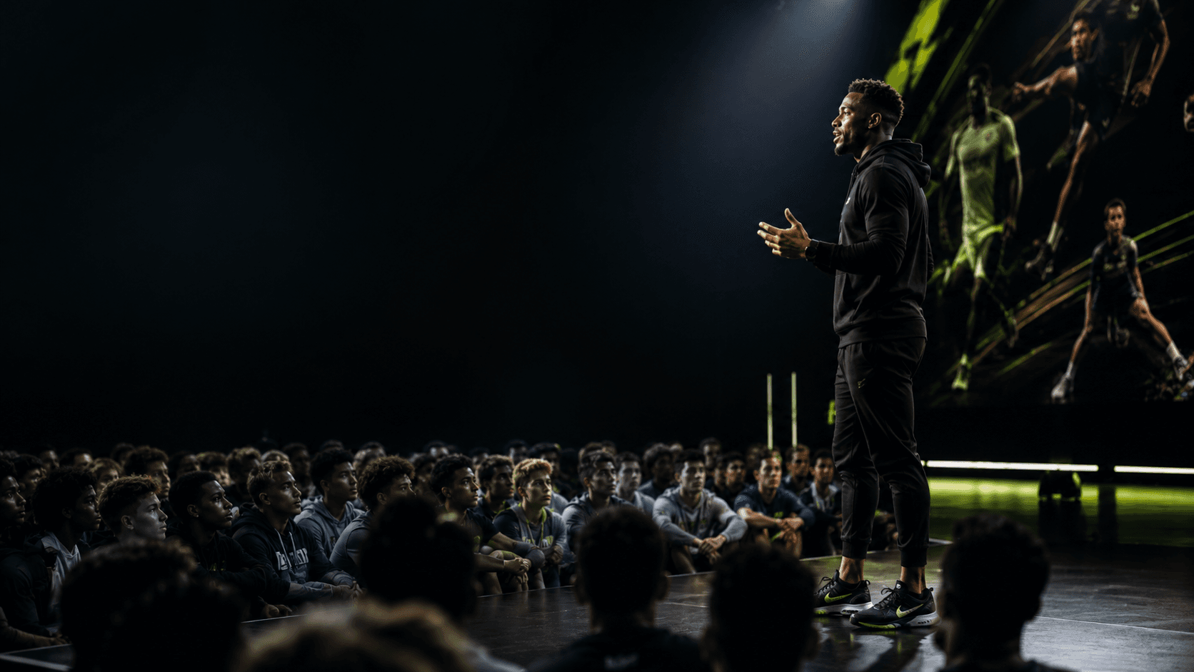 Conférence PurInstinct devant un groupe de jeunes